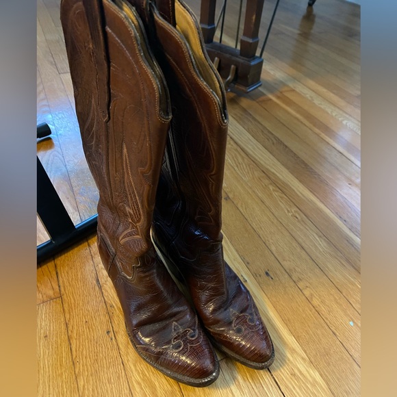 Justin cowboy boots - alligator and leather - Picture 8 of 8